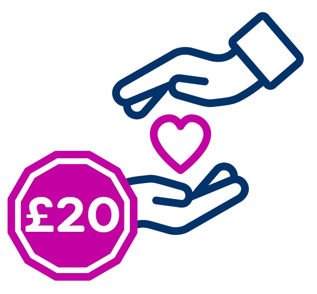 Donate £20 icons