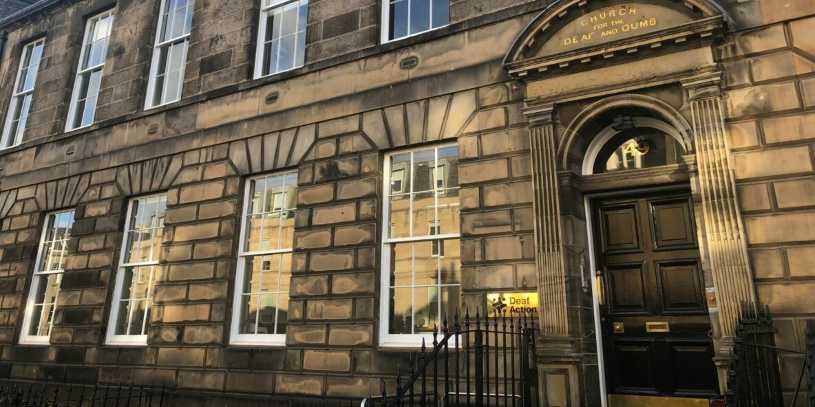 Exterior of Deaf Action building on Albany Street, Edinburgh