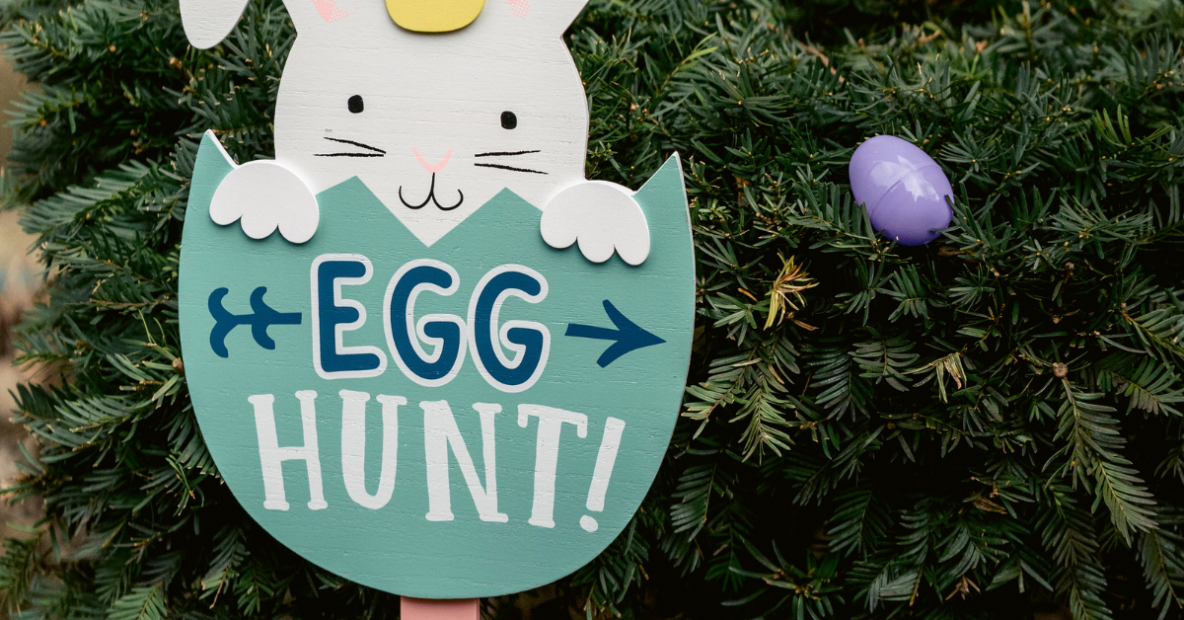 Easter egg hunt sign